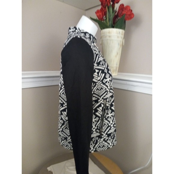 Forever 21 Womens Junior Black/white Astec Long Sleeve Jacket Size M - Picture 6 of 13